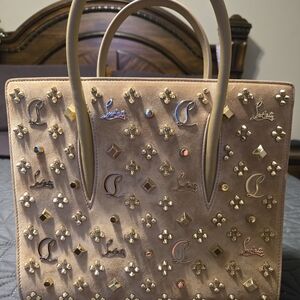 Christian Louboutin Tan Studded Tote